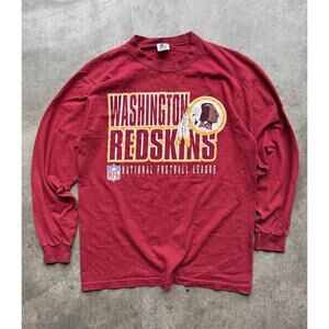 Vintage NFL WASHINGTON REDSKINS COMMANDERS LONG SLEEVE SHIRT STARTER Medium USA